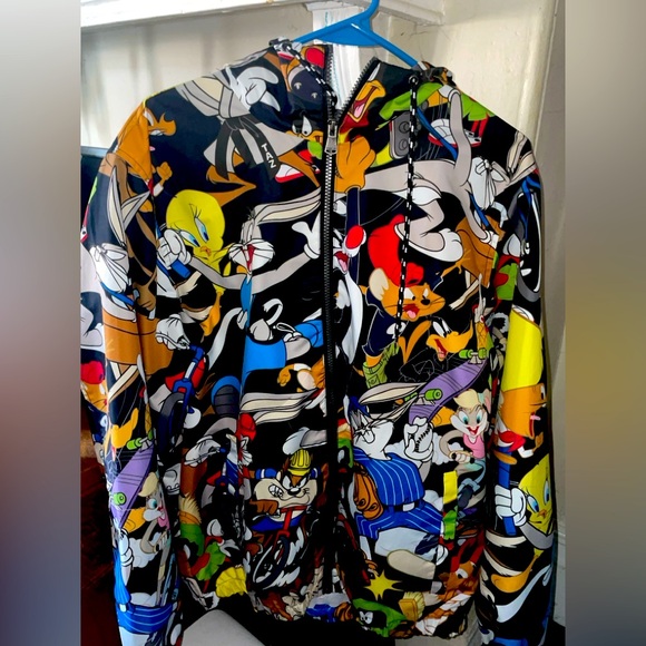 Looney Tunes Graphic Wind Breaker Zip Up jacket - Picture 1 of 2
